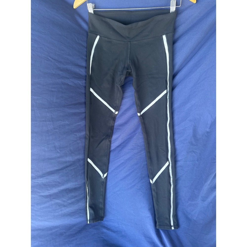 Alo Yoga Black White Piping Geometric Performance Leggings Womens XS S